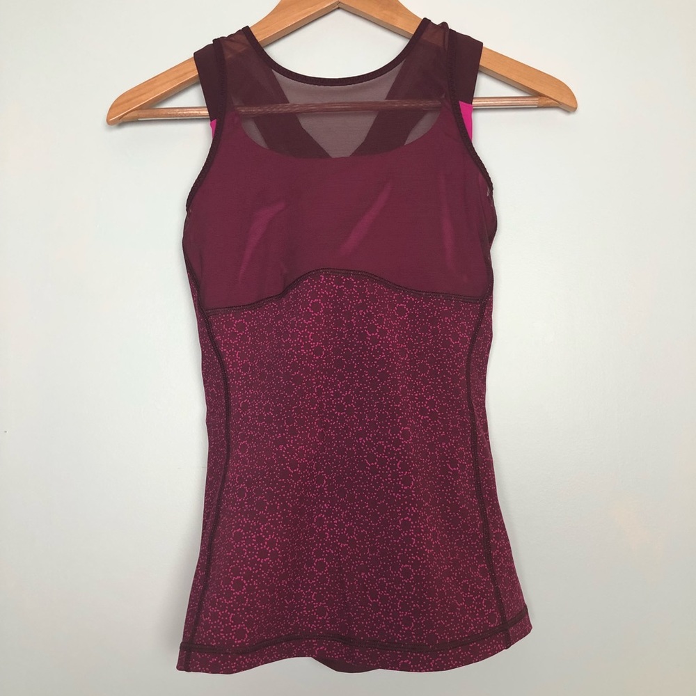 Lululemon maroon/pink tank top-Sz 4